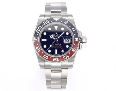 ROLEX GMT Series 904L Steel 3186 Movement Dark Blue Watch